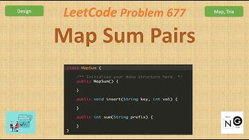 Map Sum Pairs | Leetcode 677 | HashMap and Trie Solution