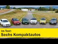 6 kompaktautos im vergleichstest  amtc auto touring