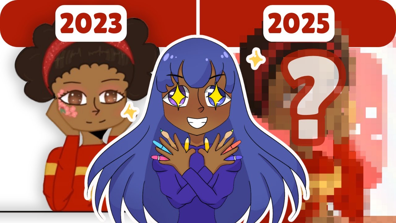 I gave my Old Art a MAJOR Glow Up - YouTube