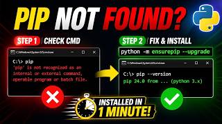 Fix “pip not found” Error in 1 Minute | Python ensurepip Tutorial (Easy Method)| Solve with Saif
