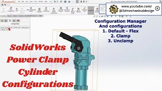 #solidworks  tutorial, Power Clamp Cylinder Configurations