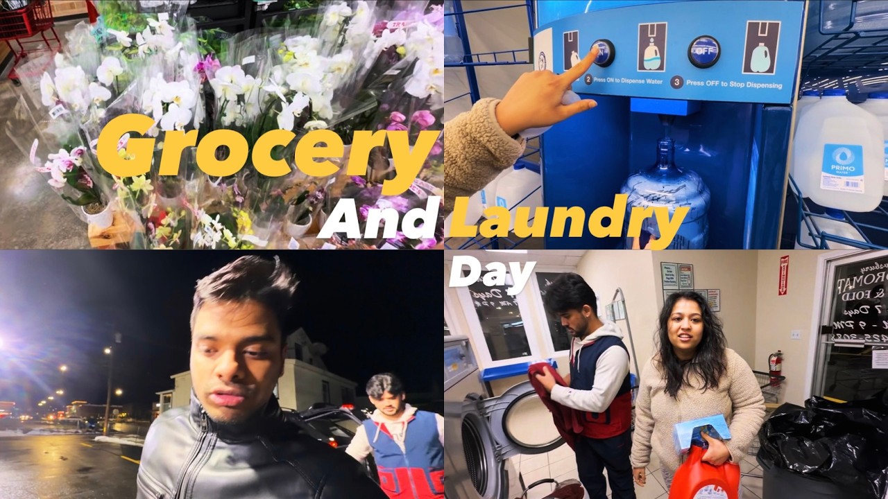 Doing Laundry in America Be Like… 💸😭🧺| Grocery Vlog 🛒|