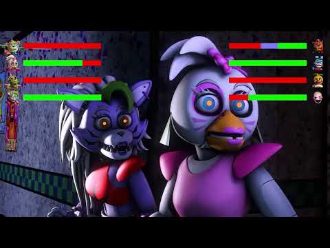 FNAF: Security Breach vs. Withered Toy Animatronics with Healthbars