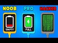 Noob vs Pro vs Hacker - Recharge Challenge 🔥