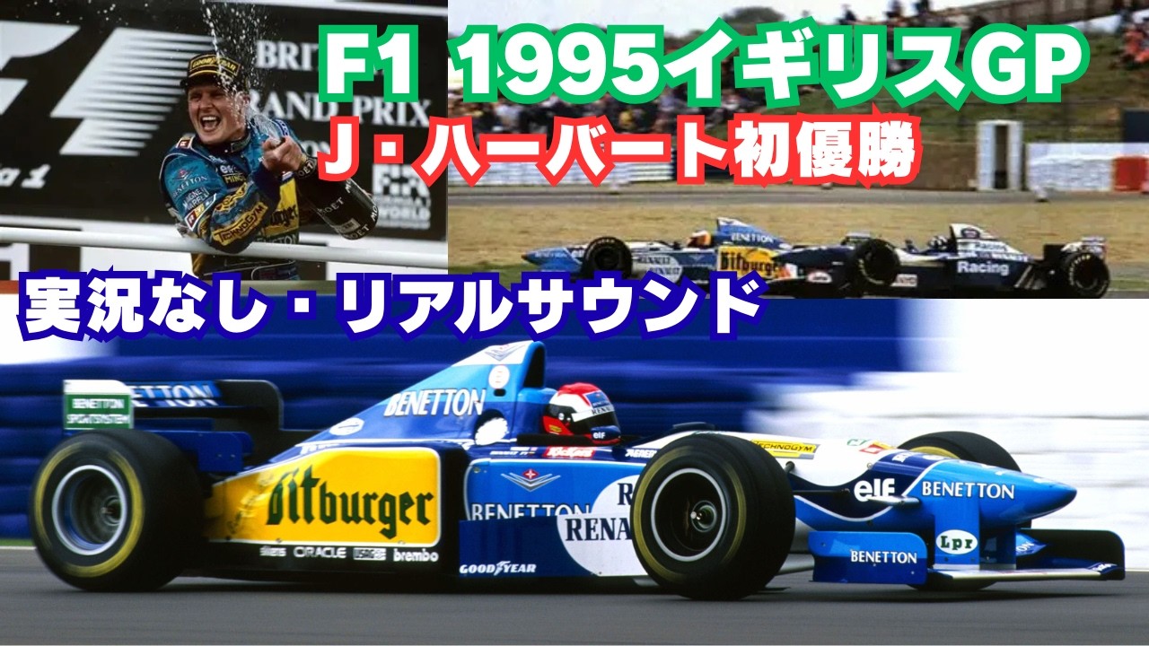 ASMR】F1 1995イギリスGP：ヒルとシューマッハが激突リタイア