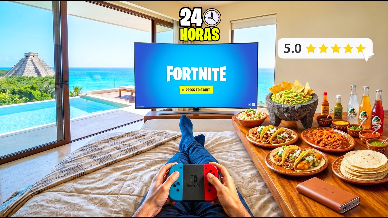 Um Gamer 24 horas em um RESORT 5 Estrelas em CANCUN! (Férias)