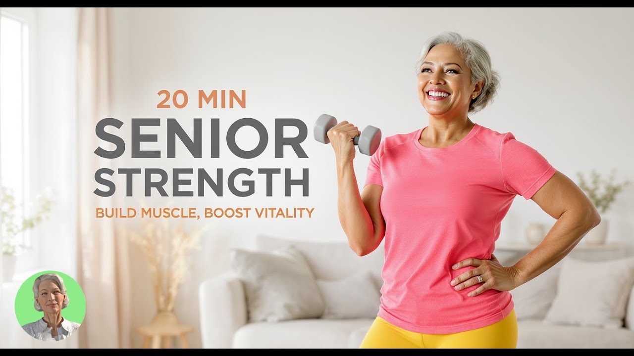 20 Min Senior Strength: Build Muscle, Boost Vitality At Home - YouTube