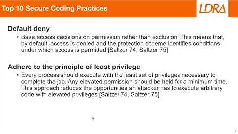 Secure Coding Summit - Logic Technology - Top 10 Secure Coding Practices