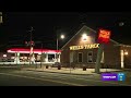 Powerful winds cause leaning of Wells Fargo bank sign in Lackawanna County