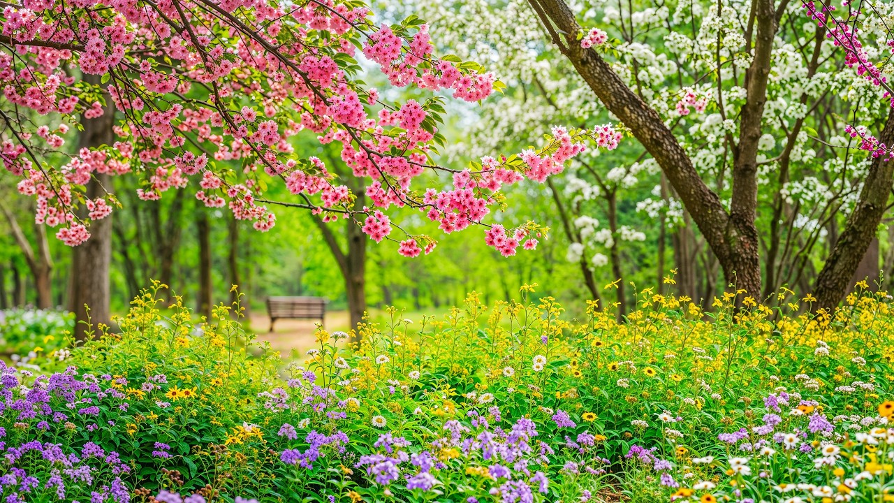 Beautiful Spring Relaxing Music 🌸 Calm Nature Sounds to Reduce Stress ...