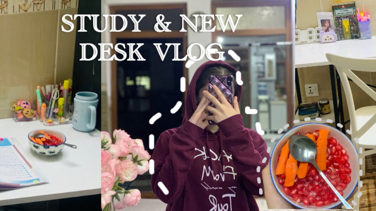 Kurdish vlog ( new desk)& study daily life 🫶🏻🎀♡´･ᴗ･`♡