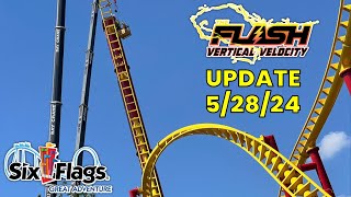 Track COMPLETE on Flash: Vertical Velocity! | Six Flags Great Adventure Update 5/28/24