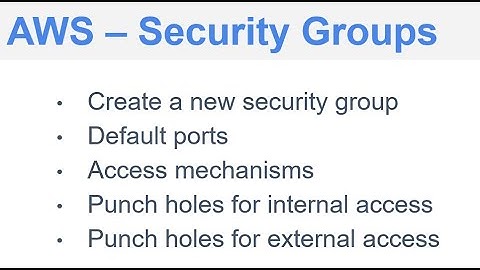 AWS - Create Security groups