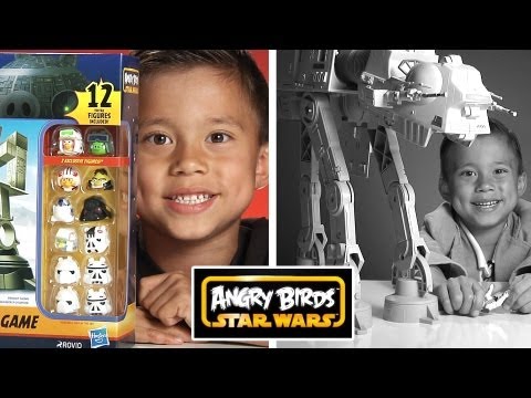 ANGRY BIRDS STAR WARS TOYS!  AT-AT Attack Battle Game + BONUS: Vintage AT-AT Review