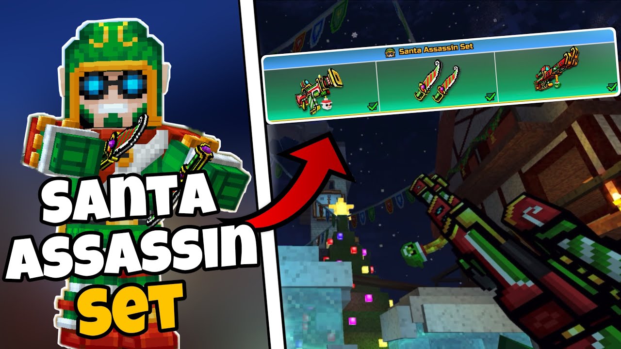 [NEW] Santa Assassin Set! Review (Pixel Gun 3D) - YouTube