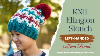 How To Knit The Ellington Knit Beanie (Left-Handed Tutorial)
