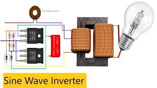 How to Make Sine Wave Inverter 1000W, IRFP250N , BC547