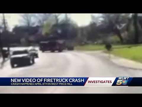 Video shows moment Cincinnati fire engine flipped while responding to a fire