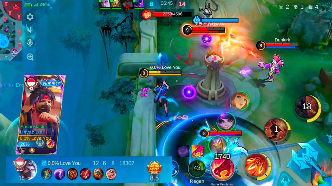 Hayabusa Ku Gak Di Kasih Nafas Sama Musuh‼️Hayabusa Auto Ngamuk -Mobile Legends