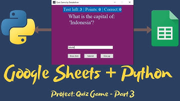 Google Sheets + Python  |  Project: Quiz Game  - part 3 |  Tkinter