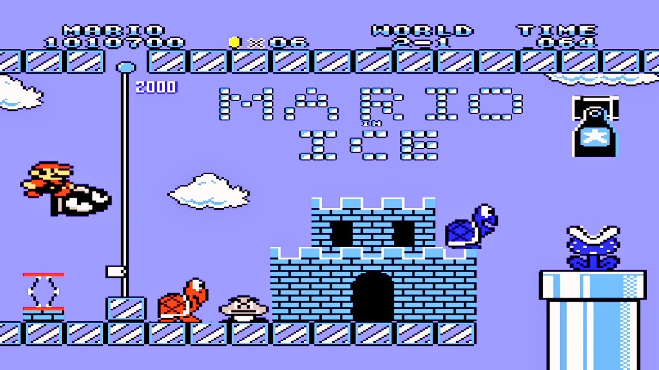Slippery Adventure Begins! NES Mario in Ice Frozen Adventure