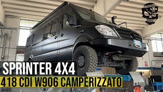 Da Furgone Commerciale a Camper ESTREMO   MercedesBenz Sprinter 418 CDI W906 4x4