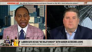 Stephen A. \& Windhorst describe LeBron James' relationship with Kareem Abdul-Jabbar | First Take