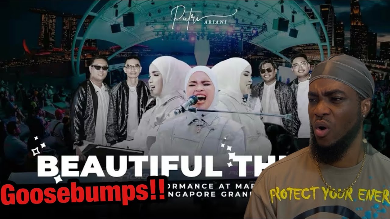 Putri Ariani - Beautiful Things (кавер Benson Boone) Живое выступление на F1 Singapore | РЕАКЦИЯ!!