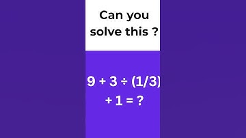 Can you solve this in 10 seconds?