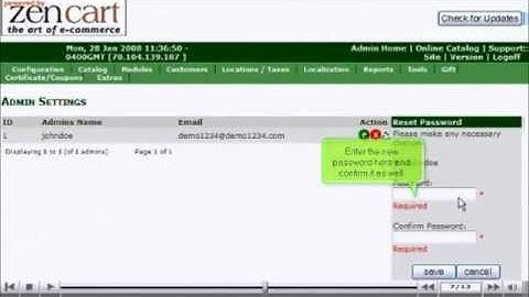 Cara Menukar Admin Password Dalam Zen Cart.wmv