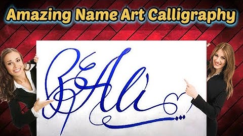 Ali Name Signature Calligraphy Status | How to improve Cursive Handwriting | Cut Marker | art