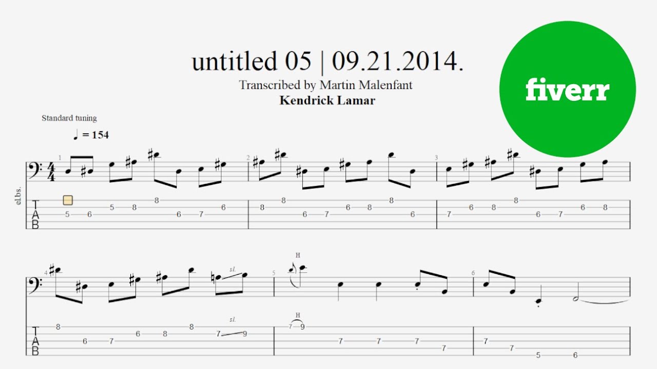 Kendrick Lamar - untitled 05 | 09.21.2014. (bass tab)
