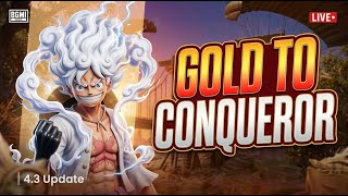 DAY-22 of Gold to  Conqueror Journey | BGMI LIVE | DUO PUSH |  Intense Matches✨