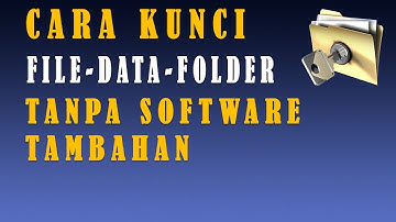 CARA MENGKUNCI 🔒 FILE FOLDER DATA PENTING RAHASIA TANPA SOFTWARE TAMBAHAN DI LAPTOP ( WINDOWS ) 🔴