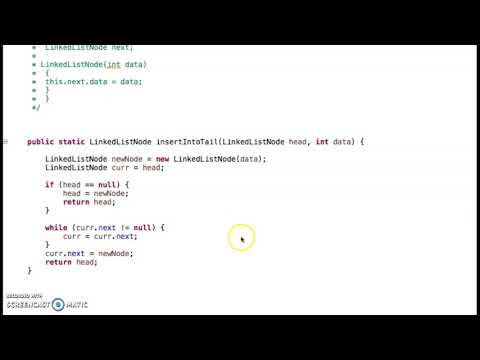 Insert a Node at the tail of a LinkedList explanation