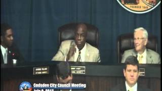 Gadsden Alabama City Council Meeting 7/9/13