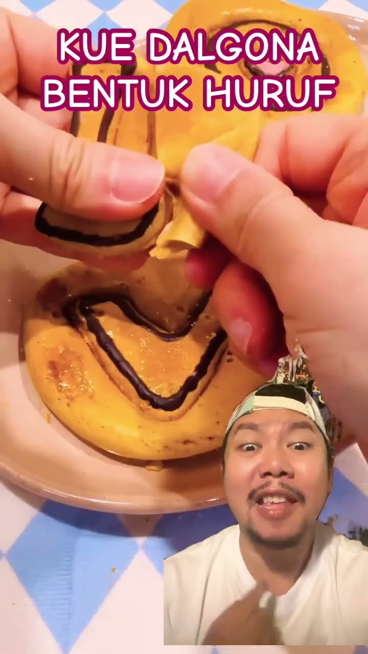 KUE DALGONA BENTUK HURUF!!??#shortsfeed #shorts #satisfying #squidgame