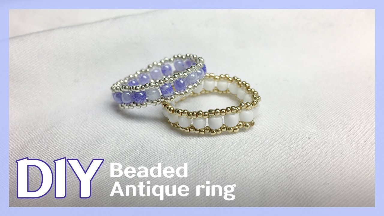 DIY) 비즈 반지 만들기_앤틱ver /beaded antique ring tutorial