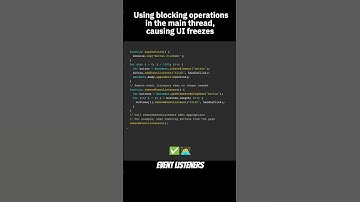 Using blocking operations in the main thread, causing UI freezes #javascript #codingtips #web