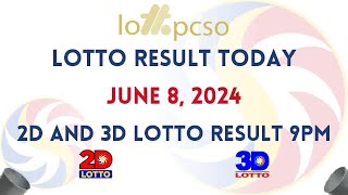 Lotto Result Today 9PM June 8, 2024 EZ2 2D Lotto | Swertres 3D Lotto