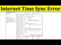 Fix Internet Time Sync Error Windows 10 8 7 