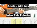 Adele All I Ask Guitar Lesson Intro Tab Tutorial Guitar Lessons for Beginners