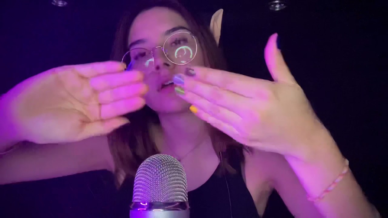 ASMR Hada 🧚‍♀️ te hace face touching y mouth sounds para dormir😴