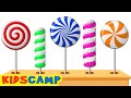 Learn Colors With Lollipops Candies Popping Toddler Learning Video By KidsCamp