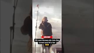 50 Cent throws his mic into the crowd and hits a fan ￼#50cent #thefinallaptour