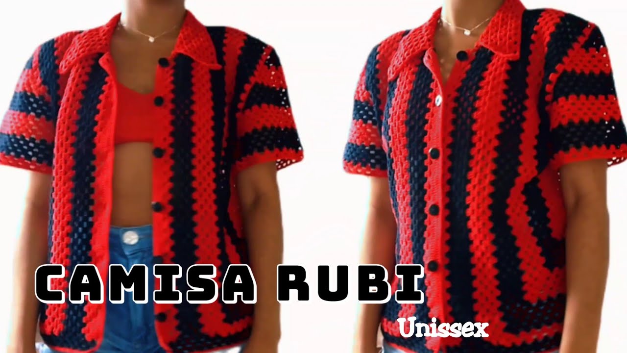 Camisa em Crochê/ Shirt Crochet/ Blusa em crochê Parte1