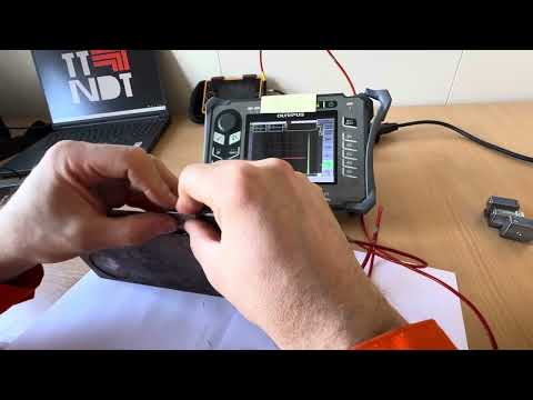 3 step. Olympus Epoch 600, angle beam probes calibration