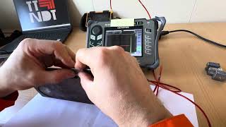 3 step. Olympus Epoch 600, angle beam probes calibration