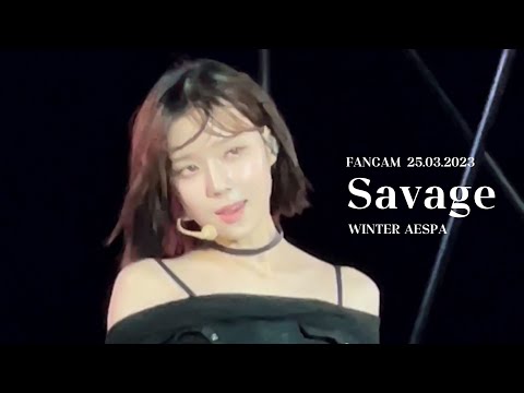 (Fancam 에스파 aespa 윈터 WINTER) Savage / aespa [ 25.03.2023 ] - Sound Check Festival 2023