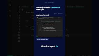 Never hash the password on login · Laravel 13 #Shorts